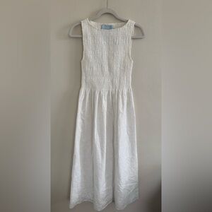 Hill House Home The Women’s Eyelet Cosima Nap Dress, White Eyelid